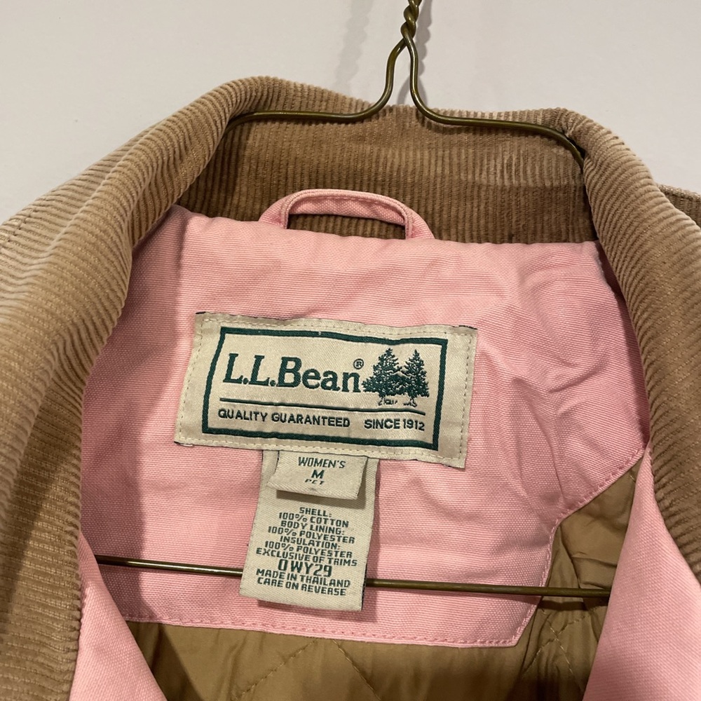 L.L. Bean Women's Corduroy Jacket - Pink and Tan